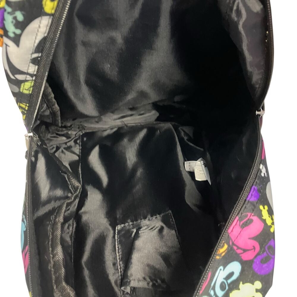 Disney Parks Mickey Mouse Faces Neon Pop Art Nylon Backpack - Picture 4 of 7